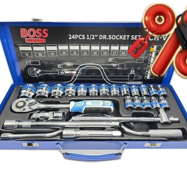 جعبه بکس فلزی باس مدل Bs123T16024 مجموعه 24 عددی